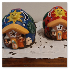 presepe in portacandela