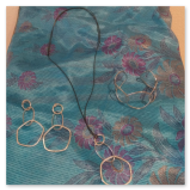 Collana, bracciale e orecchini in argento